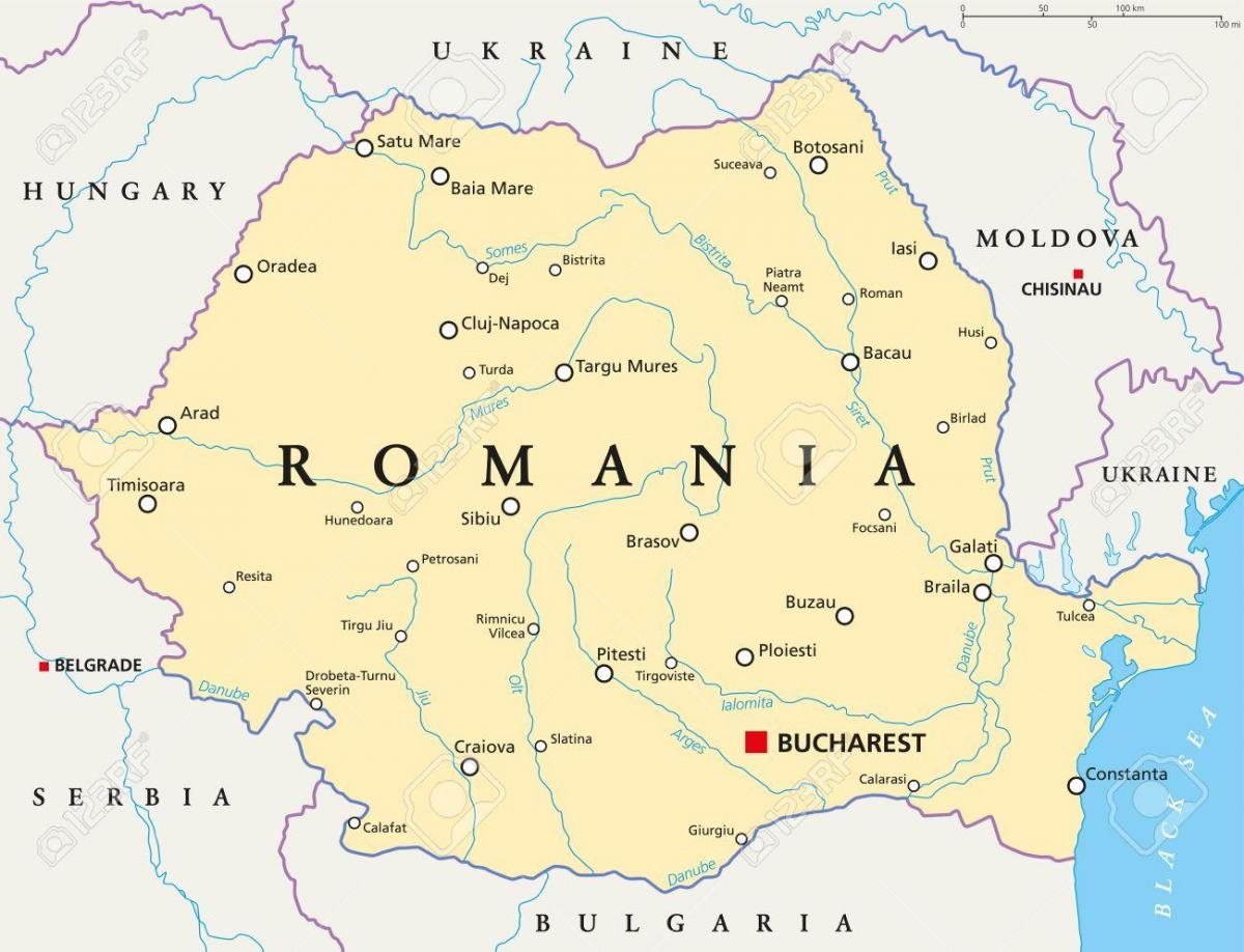 mapa de bucarest romania