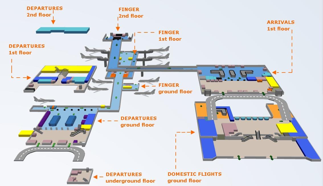 otp mapa de l'aeroport