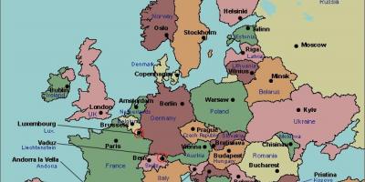 Mapa de bucarest europa