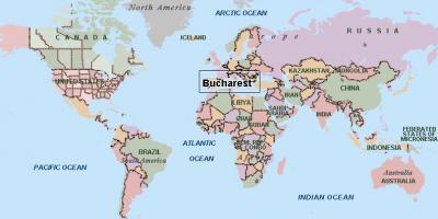 Mapa de bucarest món 